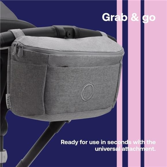 Organizer - Compact Size Multi-pocket Diaper Bag - Universal (Grey Melange) - Picture 2 of 6